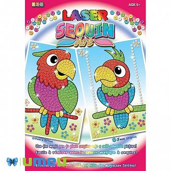 Набор для творчества Sequin Art LASER Попугаи (DIF-043471)