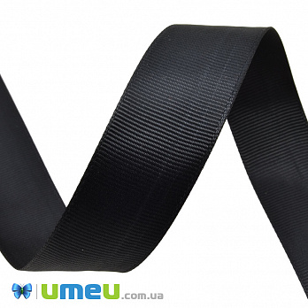 [Архів] Репсова стрічка, 25 мм, Чорна (LEN-039242)