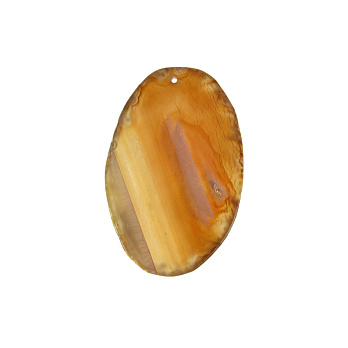 Срез Агата, Коричневый, 63х42 мм (POD-032547)