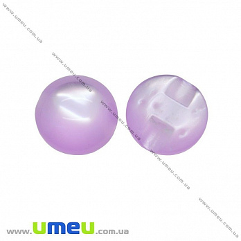 Гудзик пластиковий на полуніжці Круглий, 12,5 мм, Бузковий (PUG-016481)