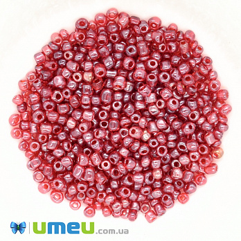 Бісер китайський великий, 6/0, Червоний глазурирована, 4 мм (BIS-037741)