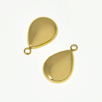 Підвіска з нерж. сталі Крапля, 17,2х11,2 мм, Золото (STL-060677)
