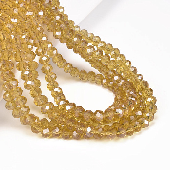 Намистини ронделі, 6х5 мм, Янтарні (BUS-057101)