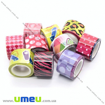 Декоративний скотч, Мікс, 12 мм (DIF-021177)