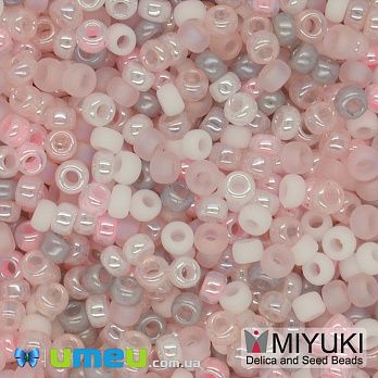 Бисер японский Miyuki круглый RR 11/0 №MIX46, Микс розовый (BIS-045557)