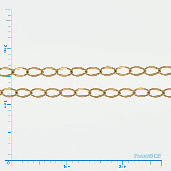 Ланцюг з нержавіючої сталі, 2 мм, Золото (ZEP-058393)