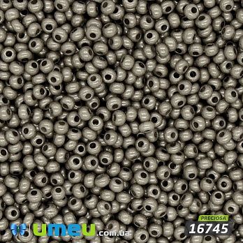 Бісер чеський №861/16745, Сірий темний, Перламутровий, 10/0 (BIS-043980)