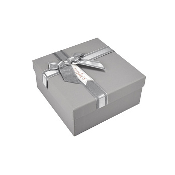 Подарочная коробка Квадратная, 17х17х8 см, Серая (UPK-060622)