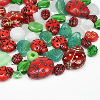 Намистини чеське скло Preciosa 92-Mix111-Ladybug (BUS-036033)