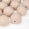Бусина деревянная 25 мм, Круглая, Бук (BUS-054791)
