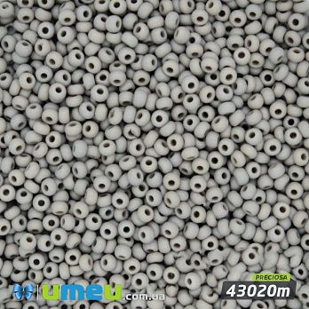 Бісер чеський №232m/43020m, Сірий, Матовий натуральний, 10/0 (BIS-016930)