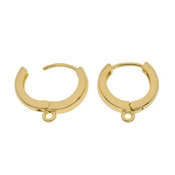 Швензи круглі Huggie, Латунь з покриття 18 kt, 16х15х4 мм (OSN-053092)