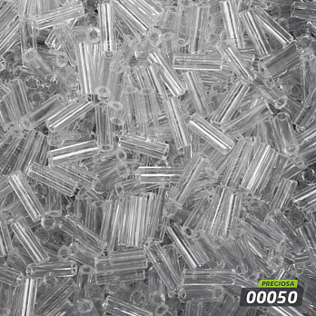 Бісер чеський Стеклярус 3, №00050, Прозорий, 7 мм (BIS-058902)