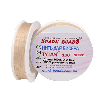 Нить для бисера Титан 100, Персиковая №2561, 100 м (MUL-010635)