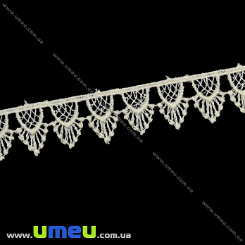 Кружево плетеное, 17 мм, Кремовое (LEN-011882)