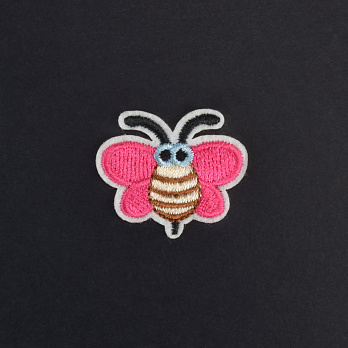 Термоаппликация Пчёлка, 3,8х3,2 см, Розовая (APL-060025)