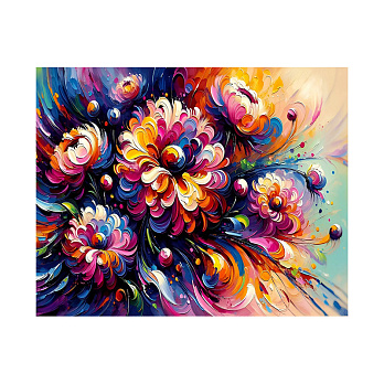 Набір алмазного живопису на підрамнику 50х40 см, Феєричні жоржини (SXM-056375)