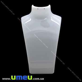 Підставка під кольє акрилова Бюст, 20х14 см, Біла (UPK-034721)