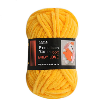 Пряжа Premium Yarn Baby Love 50 г, 60 м, Оранжевая 368, 1 моток (YAR-056012)