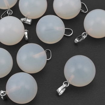 Подвеска Шар, Синт. камень Опалит, 18 мм (POD-058591)