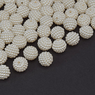 Намистини пластикові Ожина, Круглі Перли, 10 мм, Молочні (BUS-059610)