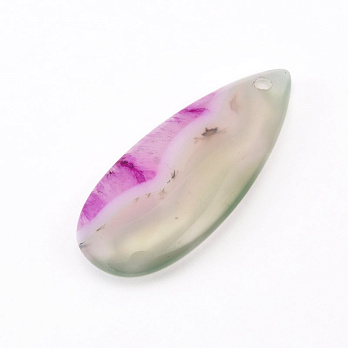 Подвеска Капля, Натур. камень Агат бразильский, 40х18 мм (POD-058680)