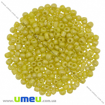 Бісер китайський великий, 6/0, Жовтий перламутровий, 4 мм (BIS-003655)