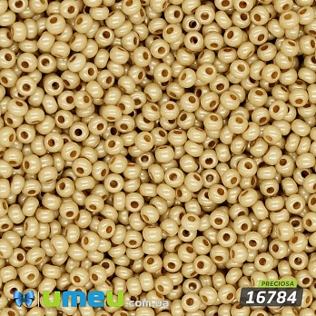 Бісер чеський №801/16784, Бежевий, Перламутровий, 10/0 (BIS-019634)