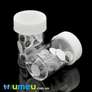 Оченята клейові круглі, 12 мм, Чорні (DIF-041099)