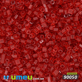 Бісер чеський Рубка 11/0, №90050, Червоний прозорий (BIS-012796)