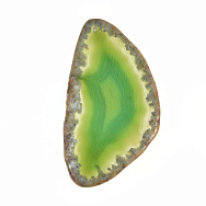 Срез Агата, Зеленый, 76х42 мм (POD-009347)