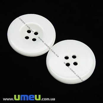 Пуговица пластиковая Круглая, 13 мм, Белая (PUG-008953)