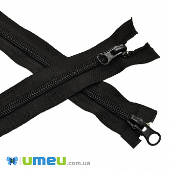 Блискавка спіральна роз'ємна (2 бігунки) 110 см, Тип 7, Чорна (ZIP-045180)