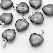 Подвеска Сердце, Искусствен. камень Терагерц, 18х15х10 мм, 1 шт (POD-054411)