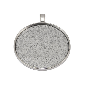 Основа круглая, 51х43 мм, 40 мм, Античное серебро (OSN-059454)