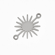 Коннектор из нерж. стали Солнце, 23х17 мм, Темное серебро (STL-061420)