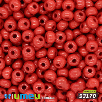 Бісер чеський 6/0, №93170, Червоний, Натуральний (BIS-024372)