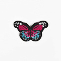 Термоаппликация Бабочка, 5,5х3,5 см, Малиново-голубая (APL-060108)