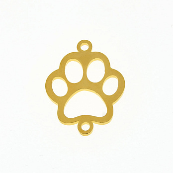 Коннектор из нерж. стали Лапка, 20х16 мм, Покрытие 18 kt (STL-061422)