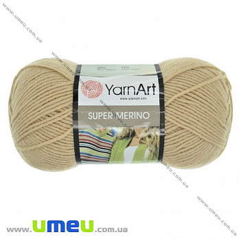 Пряжа YarnArt Super Merino 100 г, 280 м, Бежевая 219, 1 моток (YAR-025432)