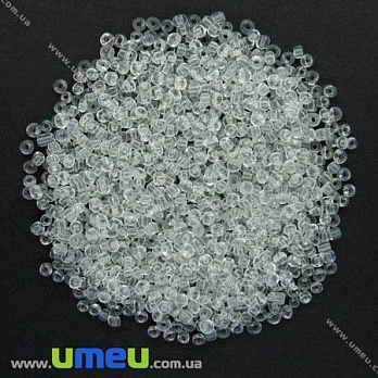 Бісер китайський середній, 8/0, Прозорий, 3 мм (BIS-007993)