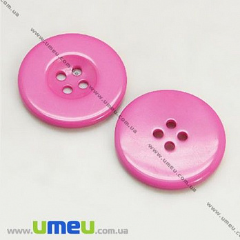 Пуговица пластиковая Круглая, 13 мм, Малиновая (PUG-008950)