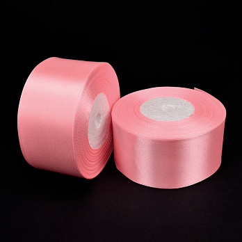 Атласна стрічка, 40 мм, Рожева (LEN-057573)