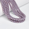 Бусины стеклянные, 6 мм, Круглые, Сиреневые АВ (BUS-057271)