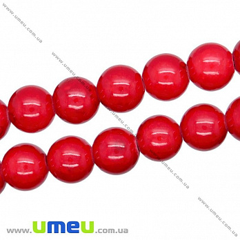 [Архів] Намистина натуральний камінь Корал (прес.), 10 мм, Кругла (BUS-016295)