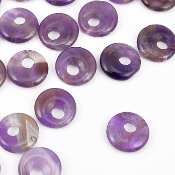 Підвіска Кругла, Натур. камінь Аметист, 14 мм (POD-057967)