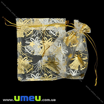 Подарочная упаковка из органзы, 10х12 см, Белая (UPK-020394)