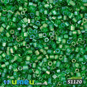 Бісер чеський Рубка 11/0, №51120, Зелений АВ прозорий (BIS-044044)