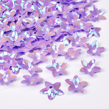 Паєтки Китай Квіти, 12х3 мм, Бузкові АВ (PAI-052360)