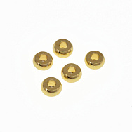 Бусины из нерж. стали Круглые плоские, 4х2 мм, Покрытие 18 kt (STL-062536)